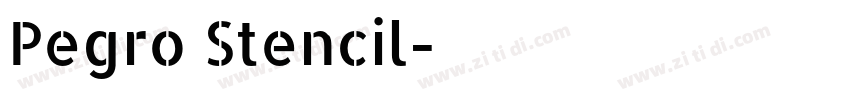 Pegro Stencil字体转换